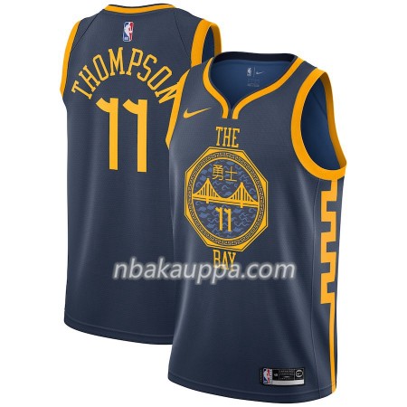 Golden State Warriors Klay Thompson 11 2018-19 Nike City Edition Navy Pelipaidat Swingman - Miesten
